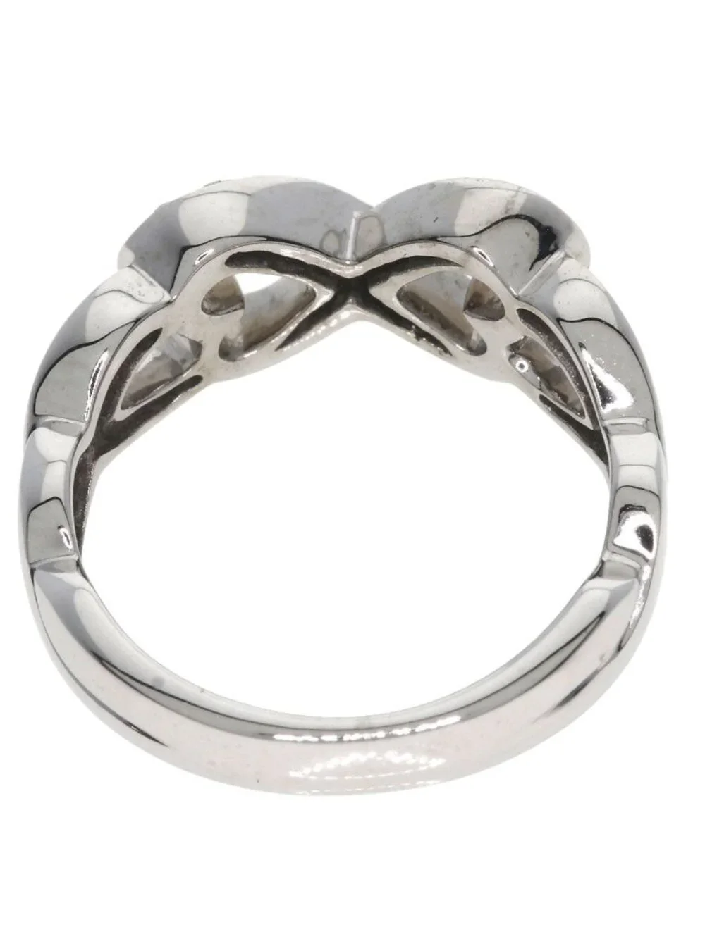 Tiffany & Co Double Heart Diamond Ring 18k White Gold